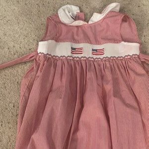 Smocked American flag dress